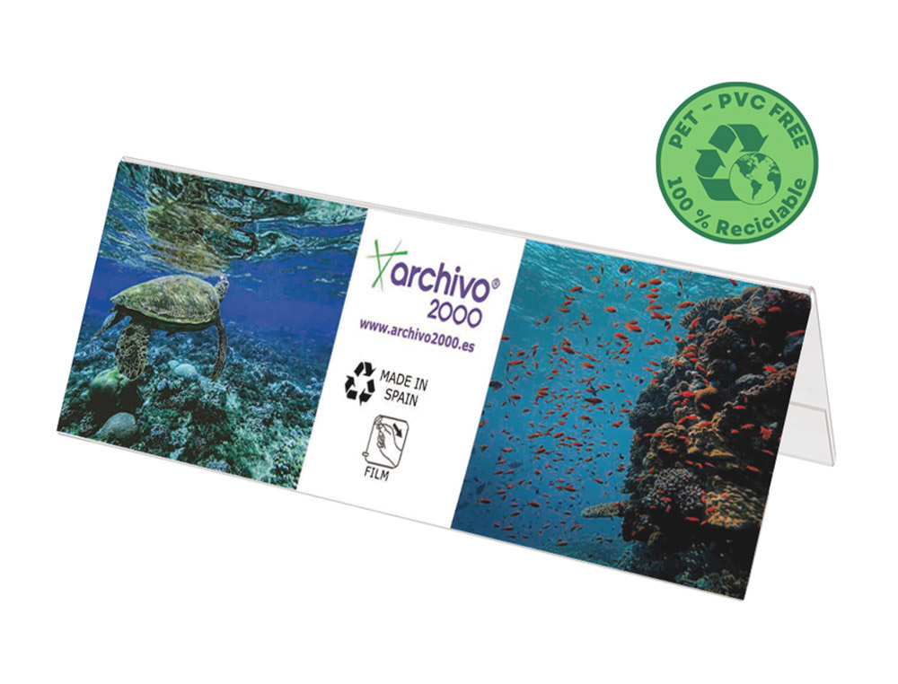 IDENTIFICADOR SOBREMESA ARCHIVO 2000 PET FLEXIBLE DIN A5 TRANSPARENTE 80X210X70 MM PACK DE 10 UNIDADES