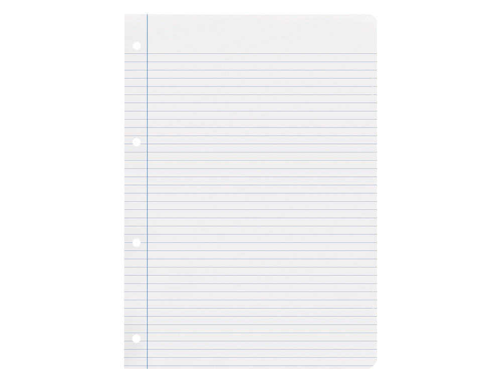 RECAMBIO LIDERPAPEL A4 100 HOJAS 75GR HORIZONTAL CON MARGEN 4 TALADROS